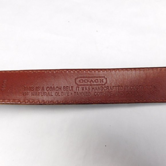 VINTAGE COACH BROWN GLOVE LEATHER BELT - Picture 6 of 8